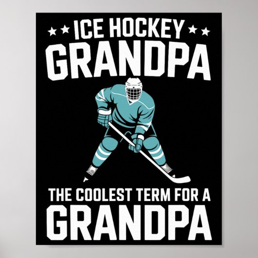 Hockey Opa De Coolste Term, IJshockey Opa Poster (Voorkant)