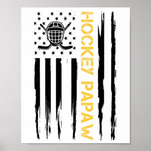 Hockey Opa Hockey Speler Usa Vlag Poster