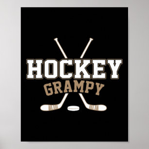Hockey Opa Vintage Hockeyliefhebber Poster