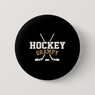 Hockey Opa Vintage Hockeyliefhebber Ronde Button 5,7 Cm