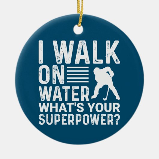 Hockey-Ornament Keramisch Ornament (Voorkant)