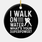 Hockey-Ornament Keramisch Ornament (Achterkant)