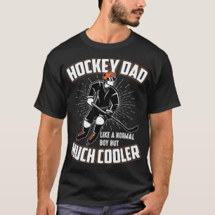 Hockey papa houdt van normale vader, maar veel koe t-shirt