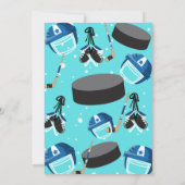 Hockey Party Birthday Invitation Kaart (Achterkant)