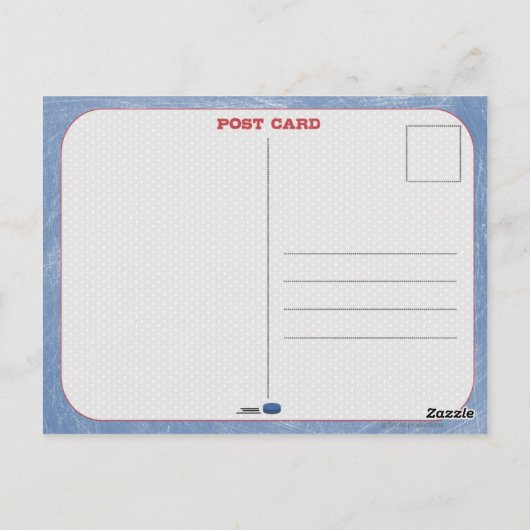 Hockey Party Dank u Briefkaart (Achterkant)