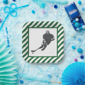 Hockey Party Green Papieren Bordje (Feest)