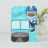 Hockey Party Informal Birthday Invitation Kaart (Staand voorkant)