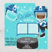 Hockey Party Informal Birthday Invitation Kaart (Voorkant / Achterkant)