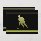 Hockey Party Invitation Kaart (Voorkant / Achterkant)