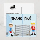 Hockey Party Sport Verjaardag Dank u Briefkaart (Voorkant / Achterkant)