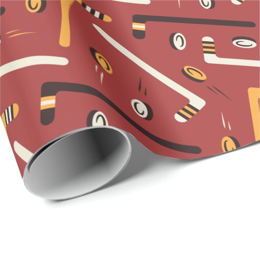 Hockey Pattern Cadeaupapier (Rol Hoek)