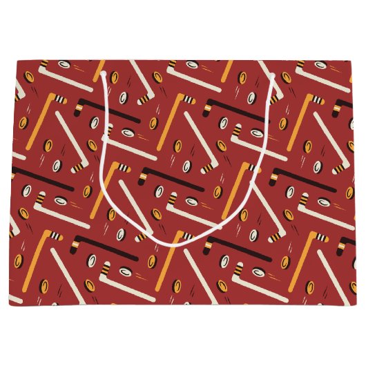 Hockey Pattern Groot Cadeauzakje (Voorkant)