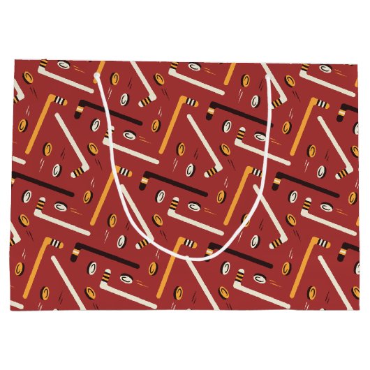 Hockey Pattern Groot Cadeauzakje (Achterkant)
