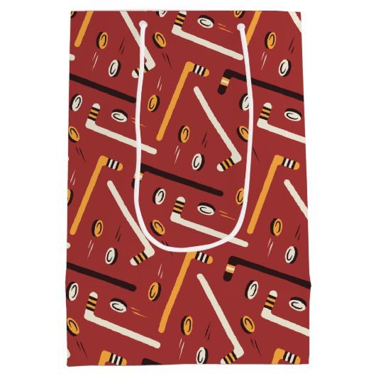 Hockey Pattern Medium Cadeauzakje (Achterkant)