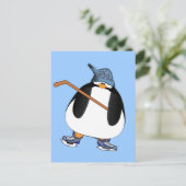 Hockey Penguin Briefkaart (Staand voorkant)