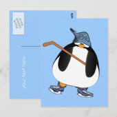 Hockey Penguin Briefkaart (Voorkant / Achterkant)