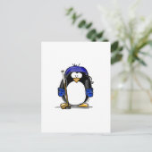 Hockey Penguin Briefkaart (Staand voorkant)