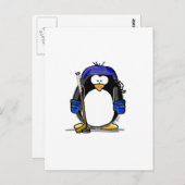 Hockey Penguin Briefkaart (Voorkant / Achterkant)