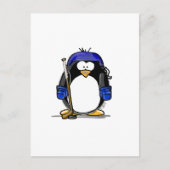 Hockey Penguin Briefkaart (Voorkant)
