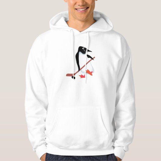 Hockey penguin hoodie (Voorkant)