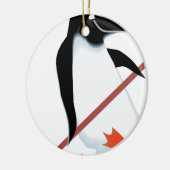 Hockey penguin keramisch ornament (Links)