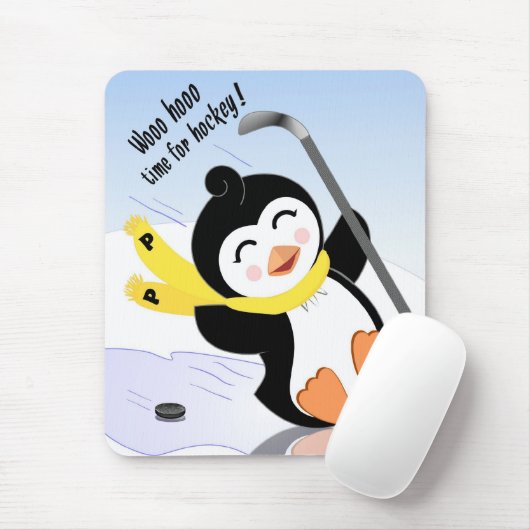 Hockey Penguin Mousepad Muismat (Met muis)