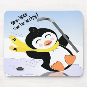 Hockey Penguin Mousepad Muismat