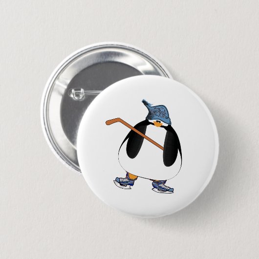 Hockey Penguin Ronde Button 5,7 Cm (Voorkant /achterkant)