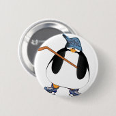 Hockey Penguin Ronde Button 5,7 Cm (Voorkant /achterkant)