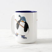 Hockey Penguin Tweekleurige Koffiemok (Voorkant links)