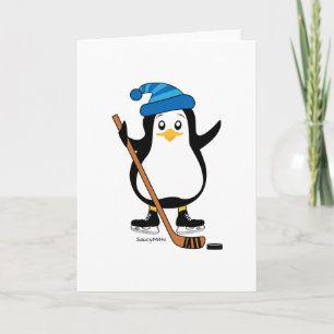 Hockey Penguin Wenskaart Kaart
