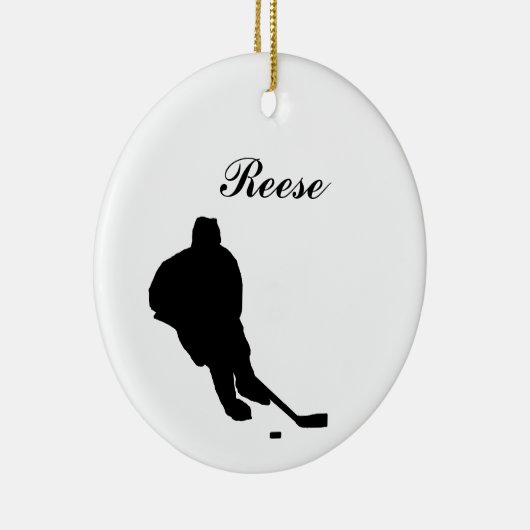 Hockey Personalized Kerstversiering Keramisch Ornament (Rechts)