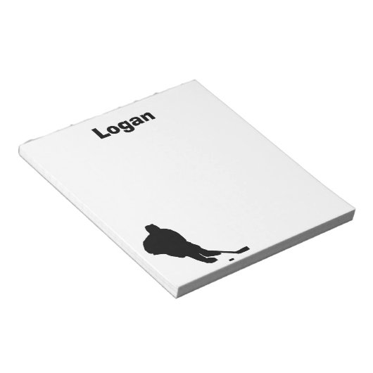 Hockey Personalized Notitieblok (Schuin)