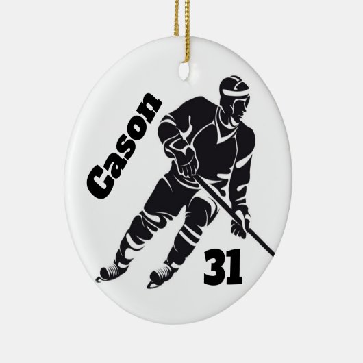 Hockey Personalized Ornament (Rechts)
