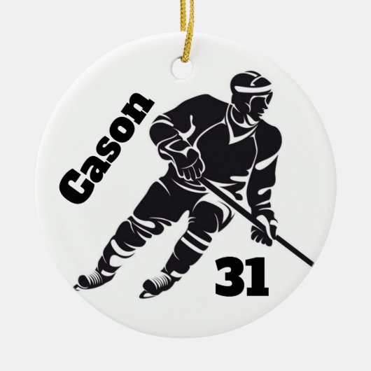 Hockey Personalized Ornament (Voorkant)