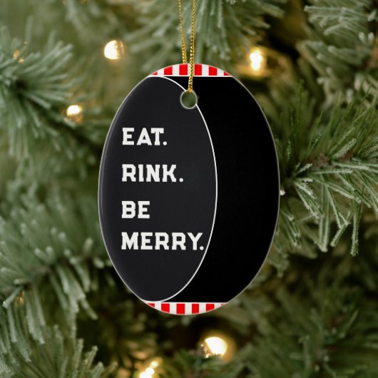 Hockey Personated Collectible Ceramic Ornament (Boom)