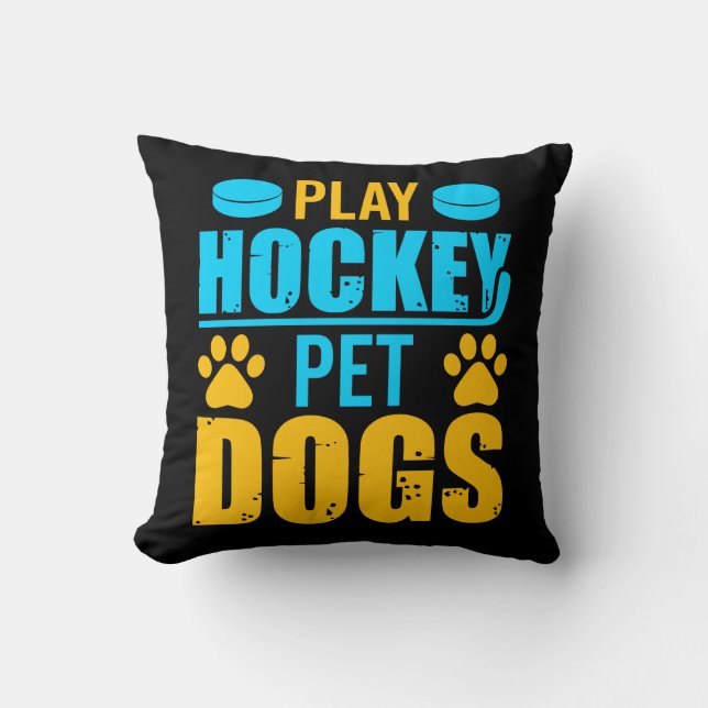 Hockey Pet-honden afspelen Kussen (Voorkant)