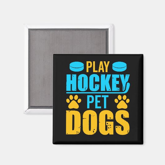 Hockey Pet-honden afspelen Magneet (Voorkant / Achterkant)