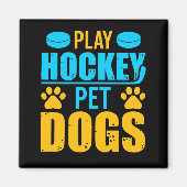 Hockey Pet-honden afspelen Magneet (Voorkant)