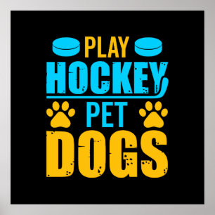 Hockey Pet-honden afspelen Poster