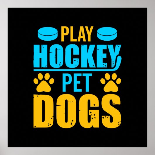 Hockey Pet-honden afspelen Poster (Voorkant)