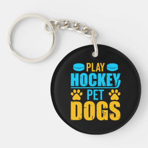 Hockey Pet-honden afspelen Sleutelhanger