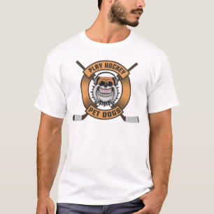 Hockey Pet-honden afspelen T-shirt