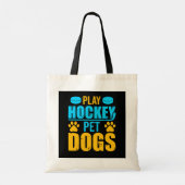 Hockey Pet-honden afspelen Tote Bag (Achterkant)