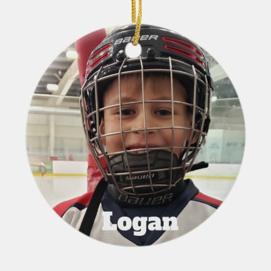 Hockey Photo Ornament (Voorkant)