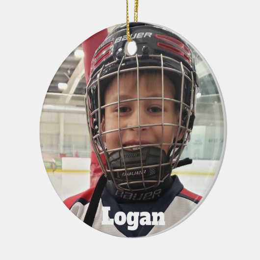 Hockey Photo Ornament (Links)