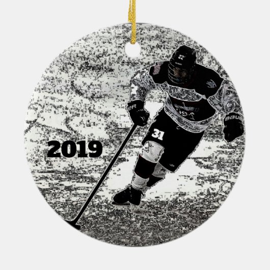 Hockey Photo Ornament (Achterkant)