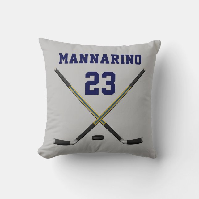  Hockey Pillow, Change Text and Colours Kussen (Voorkant)