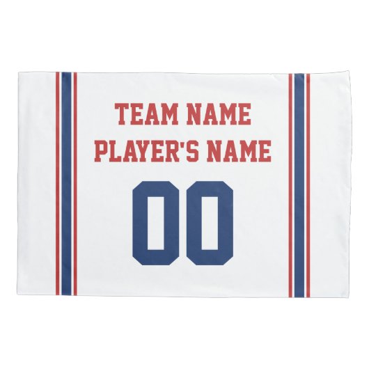 Hockey Pillow-Hoesje, speciaal gepersonaliseerd en Kussensloop (Achterkant)