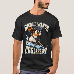 Hockey Pinguïn Kleine Vleugels Grote Klapshot T-shirt